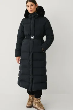 Áhkká Dunfrakke Gold Long Down Coat Matte