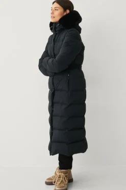 Áhkká Dunfrakke Gold Long Down Coat Matte