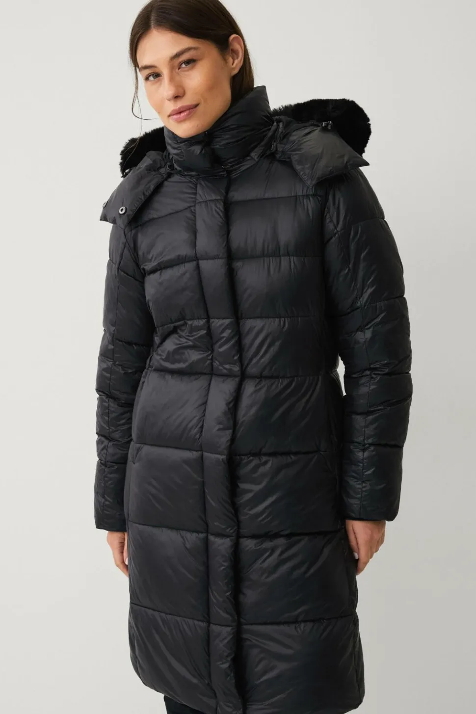 Áhkká Parka Gold Shiny Parka w Detachable Hood