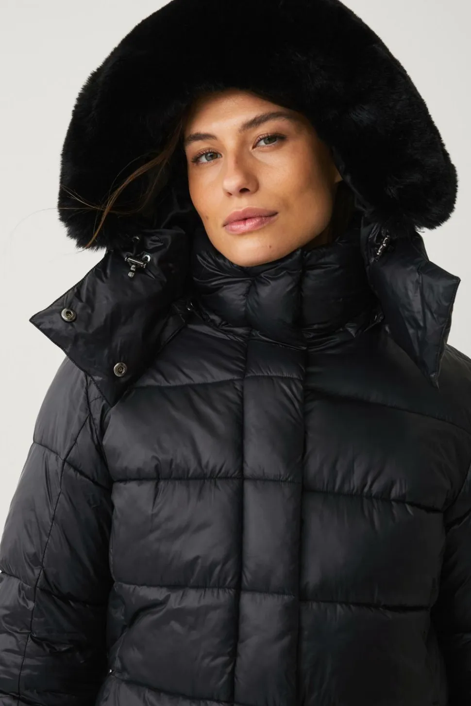 Áhkká Parka Gold Shiny Parka w Detachable Hood