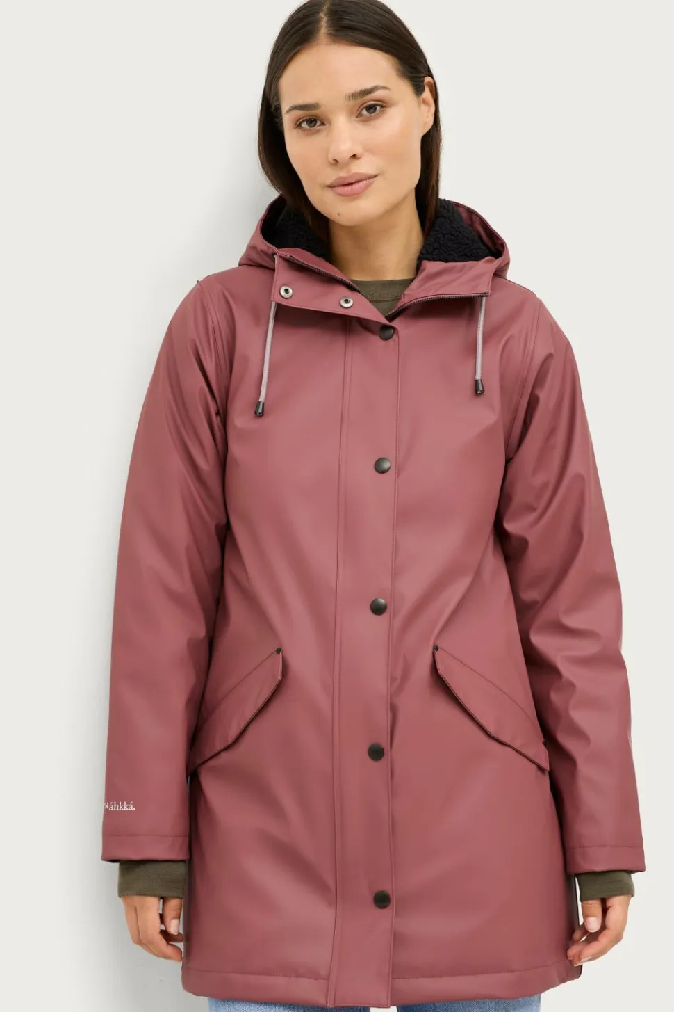 Áhkká Regnparkacoat med plysfor