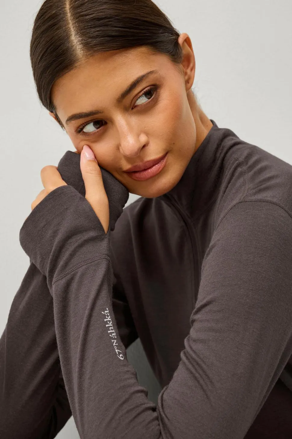 Áhkká Termisk top Merino Wool LS Halfzip W