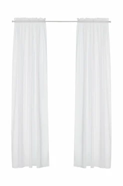 &Home Gardin med løbegang i bomuldsvoile 2-pak
