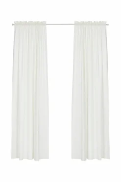 &Home Gardin med løbegang i halvpanama 2-pak