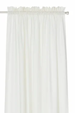 &Home Gardin med løbegang i halvpanama 2-pak