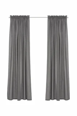 &Home Gardin med løbegang i halvpanama 2-pak