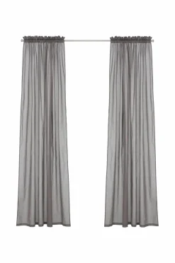 &Home Gardin med løbegang i bomuldsvoile 2-pak