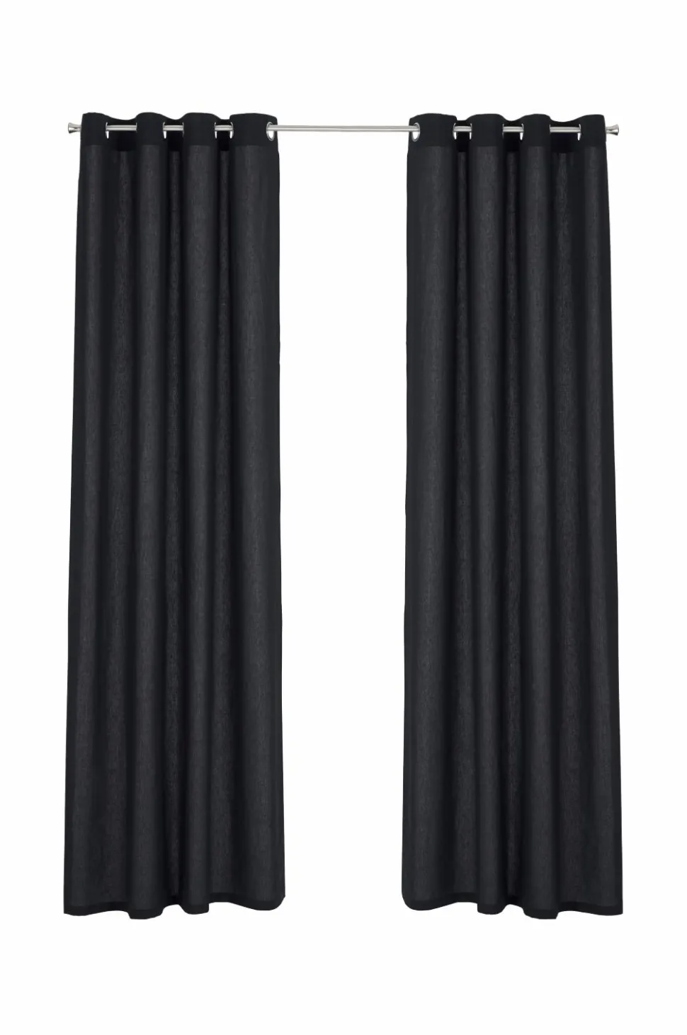 &Home Gardin med ringe i halvpanama 2-pak