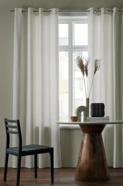 &Home Gardin med ringe i halvpanama 2-pak