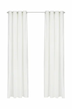 &Home Gardin med ringe i halvpanama 2-pak