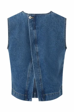 IVY Copenhagen Denimvest Ivy-Heaven Cross Back Top Wash Jaca