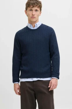 Jack & Jones Pullover jjeEmil Knit Cable Crew Neck