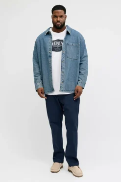 Jack & Jones T-shirt jjeDover Denim Tee SS O-neck SN Pls