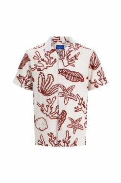 Jack & Jones Junior Skjorte jorLuke Crinkle Aop Shirt SS Jnr