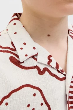 Jack & Jones Junior Skjorte jorLuke Crinkle Aop Shirt SS Jnr