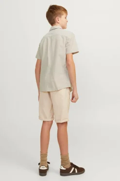 Jack & Jones Junior Skjorte jjeLinen Blend Shirt SS SN Jnr