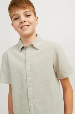 Jack & Jones Junior Skjorte jjeLinen Blend Shirt SS SN Jnr