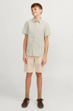 Jack & Jones Junior Skjorte jjeLinen Blend Shirt SS SN Jnr