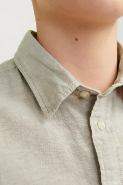 Jack & Jones Junior Skjorte jjeLinen Blend Shirt SS SN Jnr