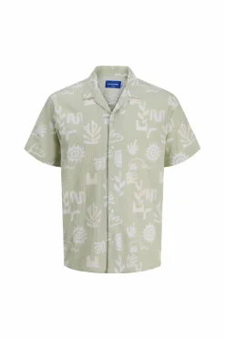 Jack & Jones Junior Skjorte jorLuke Crinkle Aop Shirt SS Jnr