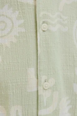 Jack & Jones Junior Skjorte jorLuke Crinkle Aop Shirt SS Jnr