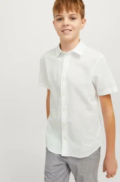 Jack & Jones Junior Skjorte jjeLinen Blend Shirt SS SN Jnr