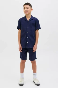 Jack & Jones Junior Skjorte jorLuke Crinkle Shirt SS Jnr