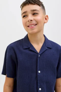 Jack & Jones Junior Skjorte jorLuke Crinkle Shirt SS Jnr