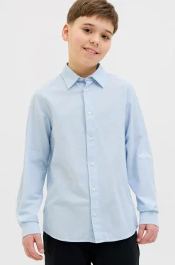 Jack & Jones Junior Skjorte jjeBreeze Linen Blend Shirt LS SN J