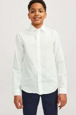 Jack & Jones Junior Skjorte jjeLinen Blend Shirt LS SN Jnr