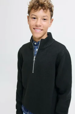 Jack & Jones Junior Trøje jorNorrebro Knit Half Zip Jnr