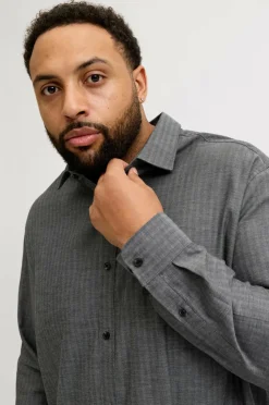 Jack & Jones Plus Skjorte jprBlaparker Melange L/S Shirt BF P