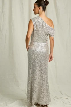 Joelle Draperet maxi kjole med pailleter