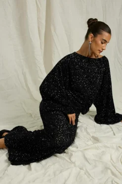 Joelle Lang pailletnederdel