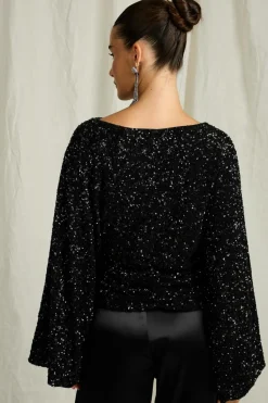 Joelle Paillet top med brede ærmer