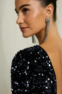 Joelle Pailletkjole med sløjfe i ryggen