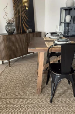 KM Home Fladvævet tæppe Natural