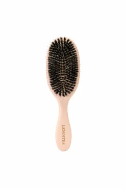 Lenoites Wild Boar Hair Brush With Cleaning Tool