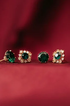 Lily and Rose Ørestikker New Emily Earrings - Emerald