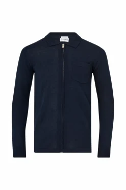 Lindbergh Cardigan Merino Polo Collar Cardigan