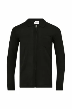 Lindbergh Cardigan Merino Polo Collar Cardigan