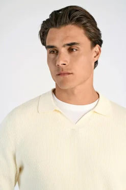 Lindbergh Pullover Rib Knitted L/S V-neck Polo