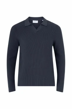 Lindbergh Pullover Rib Knitted L/S V-neck Polo