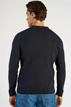 Lindbergh Pullover Rib Knitted L/S V-neck Polo