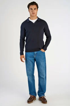 Lindbergh Pullover Rib Knitted L/S V-neck Polo