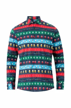 Lindbergh Pyjamasskjorte Aop Christmas Shirt L/S