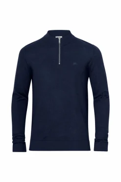 Lindbergh Trøje Half Zip Merino Mock Neck