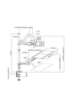 LogiLink Arbejdsstation Sit-Stand 13-27