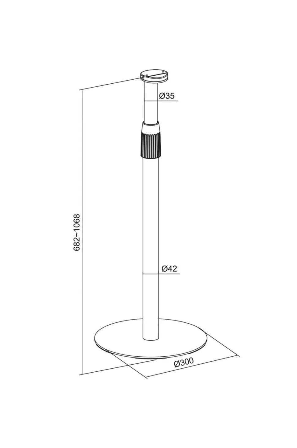 LogiLink Gulvstativ Sonos Era 100 / Era 300 682-1068 mm