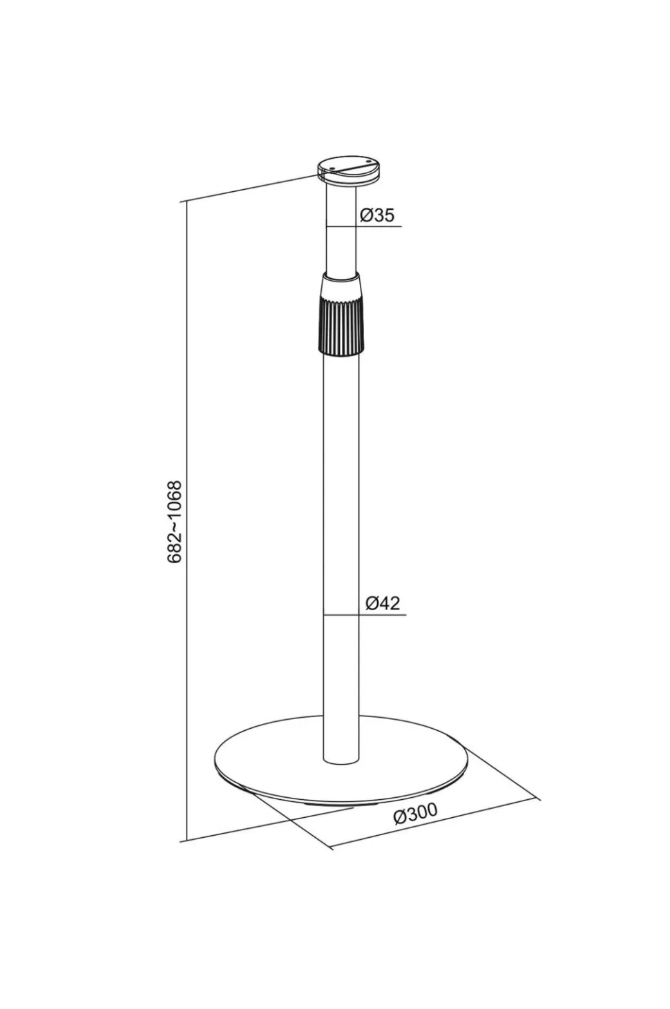 LogiLink Gulvstativ Sonos Era 100 / Era 300 682-1068 mm